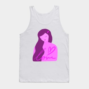 Pink Love and a lovely pink girl Tank Top